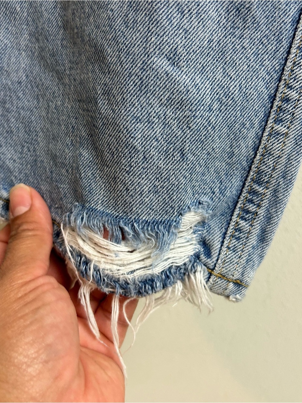 AGOLDE '90s Crop Mid Rise Loose Straight Jeans Distressed Sz 28 - Picture 11 of 13